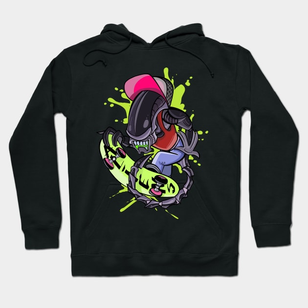 In space, no one can hear you grind! Hoodie by ThrashHeavy